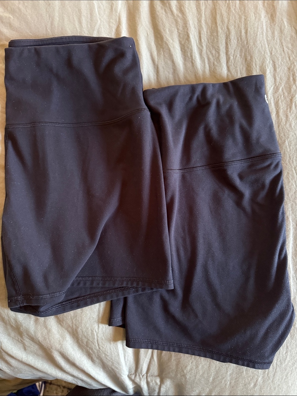 Reebok Black High-Rise Bike Shorts Duo
